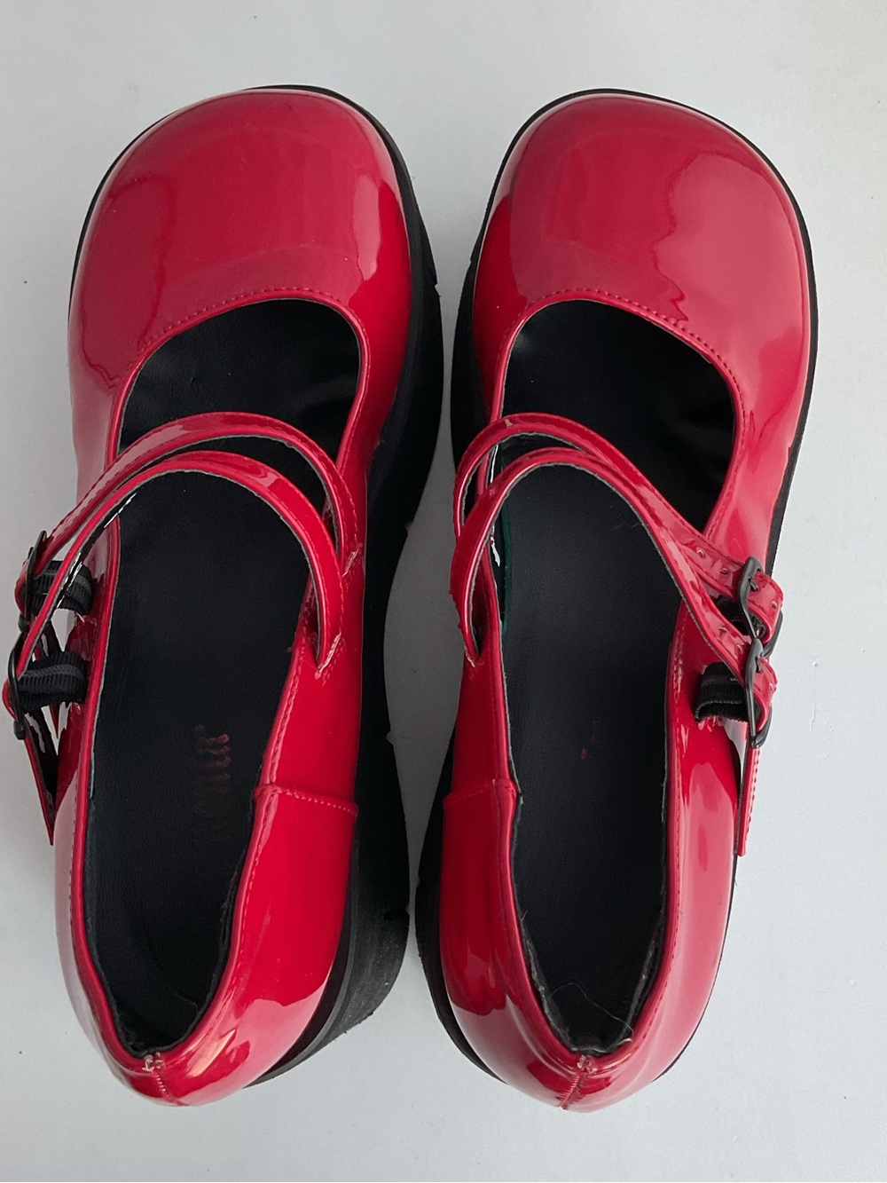 Demonia Kera-08 5" Platform Gothic Punk Red Mary Janes Shoe Women's Size 11 - Picture 8 of 16